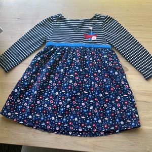 Jojo Maman Bebe Dress - Boats and Anchors - 2-3 years